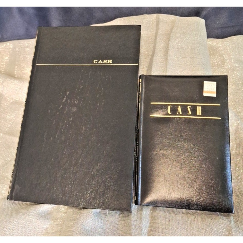 2 Vintage Cash Book Account Column Ledger Vernon McMillan Stuart‎ Hall Black